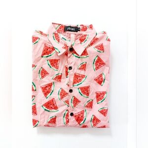 Watermelon‎ Hawaiian Shirt size Medium Jogal 100% Cotton Cruise Vacation